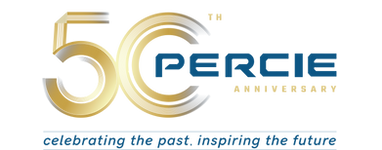 Besar - Logo 50th Anniversary Percie Biru Emas